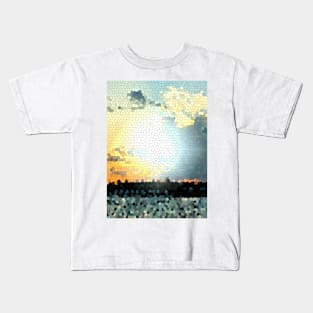 Mosaic Sunset in Key West Kids T-Shirt